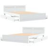 vidaXL Bed Frame with Headboard without Mattress White 160x200 cm