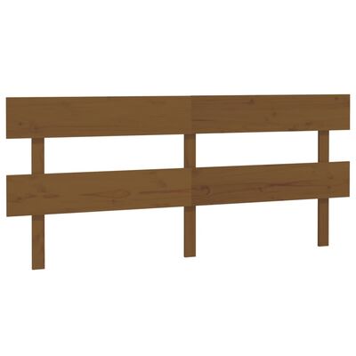 vidaXL Bed Headboard Honey Brown 204x3x81 cm Solid Wood Pine