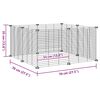 vidaXL 8-Panel Pet Cage Black 35x35 cm Steel