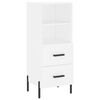vidaXL Highboard White 34.5x34x180 cm Engineered Wood