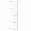 vidaXL Walk-in Shower Wall White 80x195 cm Clear ESG Glass