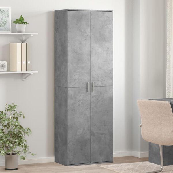 vidaXL Highboard Concrete Grey 60x35x180 cm Engineered Wood
