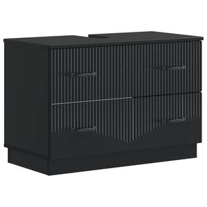 vidaXL Bathroom Sink Cabinet HOORN Black 82 x 41x 56 cm