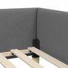 vidaXL Corner Bed Frame with Headboard Dark Grey 80 x 200 cm Fabric