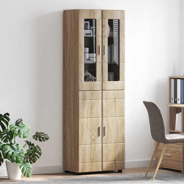 vidaXL Highboard FLORIN Sonoma Oak 60 x 35 x 182 cm Engineered Wood