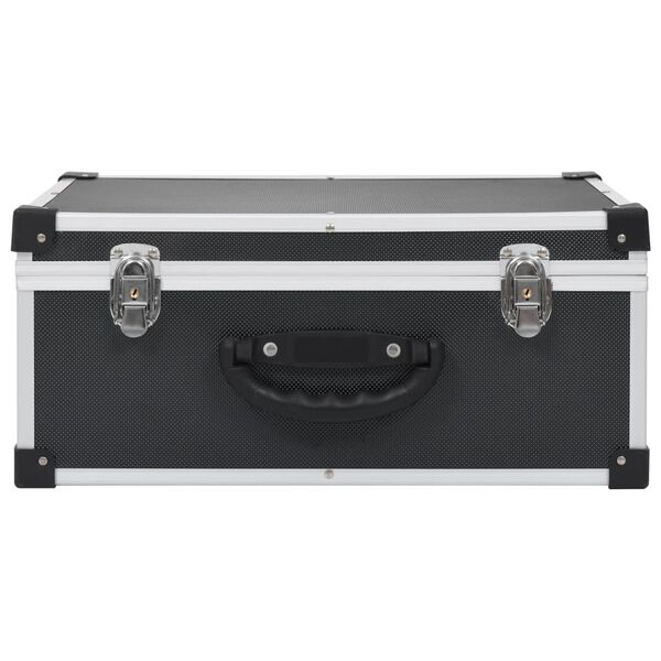 vidaXL CD Case for 60 CDs Aluminium ABS Black