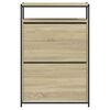 vidaXL Shoe Cabinet Sonoma Oak 75x34x112 cm Engineered Wood