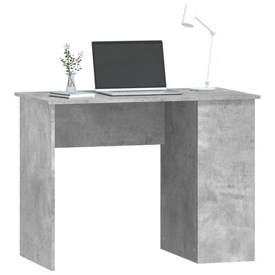 vidaXL Desk Concrete Grey 100x55x75 Engineered Wood