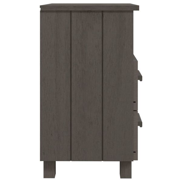 vidaXL Bedside Cabinet HAMAR Light Grey 40x35x62 cm Solid Wood Pine