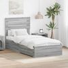 vidaXL Bed Frame with Drawer with Headboard Manual Engineered Wood