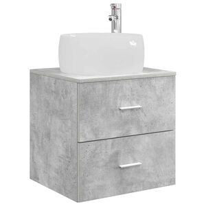 vidaXL Wall-Mounted Sink Vanity Concrete Grey 49.5 x 44.5 x 66 cm