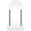 vidaXL Bathroom Mirror Cabinet with LED Light Arched Black 42x13x70 cm
