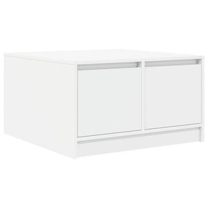 vidaXL Coffee Table with Drawers White 70.5x70x40 cm
