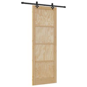 vidaXL Sliding Door ORKDAL Natural 83 x 232 cm Solid Pine Wood