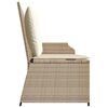 vidaXL Garden Bench with Cushion Beige Poly rattan
