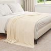vidaXL Throw Blanket Cream 210 x 140 cm Fleece