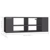 vidaXL Wall-Mounted TV Cabinet Grey 102x35x35 cm Engineered Wood