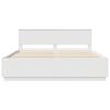 vidaXL Bed Frame with Headboard White 200 x 200 cm Engineered Wood