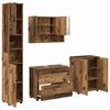 vidaXL Bathroom Furniture Set 4 pcs Old Wood Engineered Wood and Metal