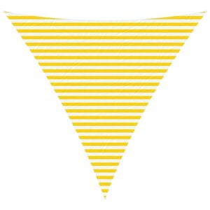 vidaXL Sun Shade Sail Yellow and White 4 x 4 x 4 m