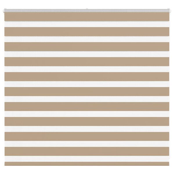 vidaXL Zebra Blind Sand Brown 160x100 cm Fabric Width 155.9 cm Polyester