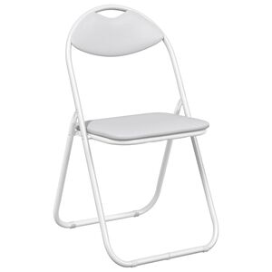 vidaXL Folding Chair 8 pcs White 48 x 43.5 x 81 cm Faux Leather