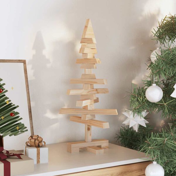 vidaXL Wooden Christmas Tree for Decoration 60 cm Solid Wood Pine