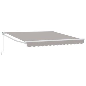 vidaXL Awning Manual Light Grey 300 x 250 x 165 cm Polyester