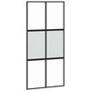 vidaXL Sliding Door with Hardware Set Black 102.5x205 cm Tempered Glass