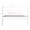 vidaXL Bed Frame without Mattress White Single Solid Wood