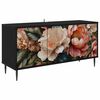 vidaXL TV Cabinet BORNE 102 x 33 x 51 cm Black Oak Engineered Wood