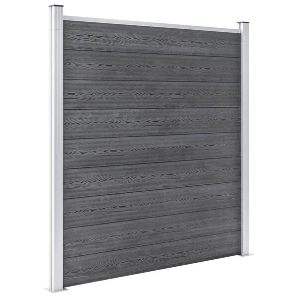 vidaXL Garden Fence WPC 1737x186 cm Grey
