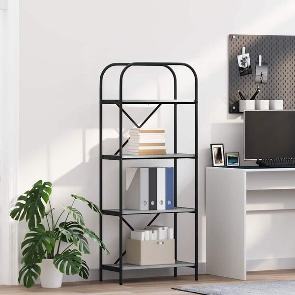 vidaXL Bookshelf Grey Sonoma 60 x 30 x 146 cm Engineered wood