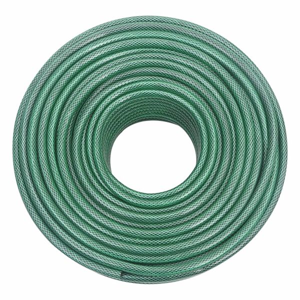 vidaXL Garden Hose with Fitting Set Green 0.5" 100 m PVC