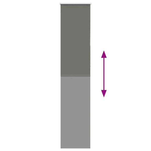 vidaXL Roller Blind Blackout Grey 50x230 cm Fabric Width 45.7 cm Polyester