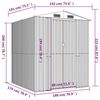 vidaXL Garden Shed Dark Brown 192x191x223 cm Galvanised Steel