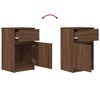 vidaXL Bedside Cabinet Brown Oak 39x35x65 cm Engineered Wood