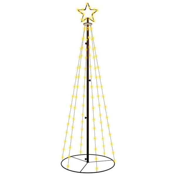 vidaXL Christmas Cone Tree Warm White 108 LEDs 70x180 cm