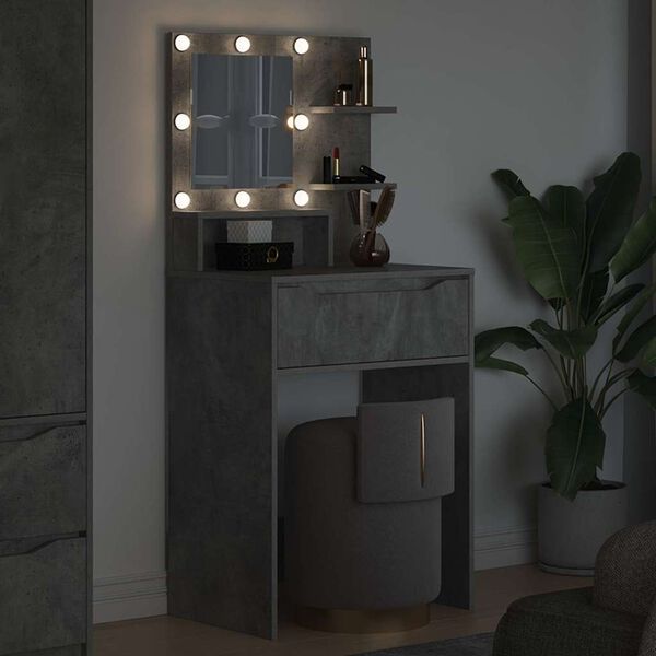 vidaXL Bedroom Dressing Tables Concrete Grey 80 x 39.6 x 135 cm