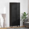 vidaXL Highboard Black Oak 69.5 x 34 x 180 cm Engineered Wood