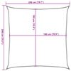 vidaXL Sunshade Sail HDPE Square 2x2 m Beige