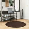 vidaXL Area Rugs Round HUARTE Brown &Oslash; 100 CM Polyester