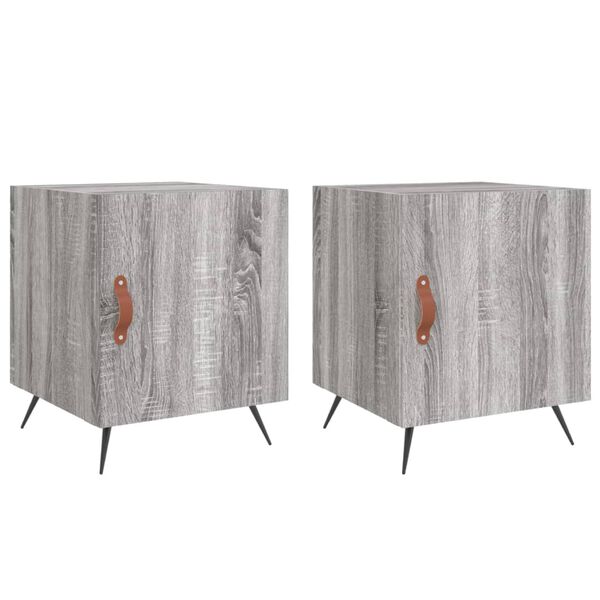vidaXL Bedside Cabinets 2 pcs Grey Sonoma 40x40x50 cm Engineered Wood