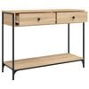 vidaXL Console Table Sonoma Oak 100x34.5x75 cm Engineered Wood