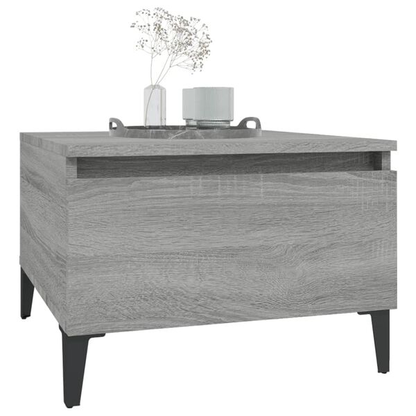 vidaXL Side Tables 2 pcs Grey Sonoma 50x46x35 cm Engineered Wood