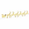 vidaXL LED Reindeers 7 pcs Gold Fabric