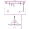 vidaXL Outdoor Swing Set with Swing, Trapeze, Nest Swing