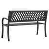 vidaXL Garden Bench Black 120 cm Steel