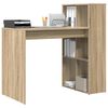 vidaXL Desk with Shelf Sonoma Oak 108 x 55 x 103.5 cm Engineered Wood