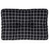 vidaXL Pallet Cushion Black Check Pattern 60x40x12 cm Fabric